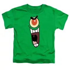 Toddler Boys' Spongebob Squarepants Plankton Face T-Shirt Kelly Green