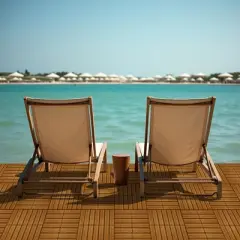 11 PCS 11.7" X 11.7" Square Plastic Wood Deck Tiles with Texture, Outdoor Terrace Flooring,Orange