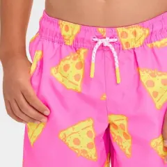 Boys' Pizza Printed Swim Shorts - Cat & Jack&trade; Pink/Yellow