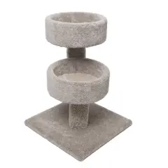 Beatrise Pet Products Double Stacker Tower with Bed Cat Activity Center - 35"