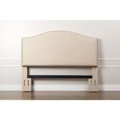 Full/Queen Sophia Nailhead Trim Linen Headboard Wheat - Abbyson Living