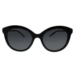 Prada PR 02YS 03Y5S0 Womens Round Sunglasses Black 51mm