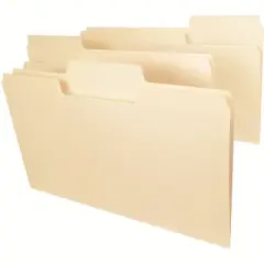 Smead SuperTab  File Folder, Oversized 1/3-Cut Tab, Legal Size, Manila, 100 Per Box (15301)
