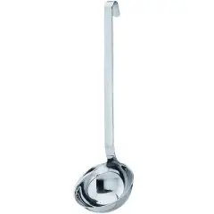 Rosle Stainless Steel Ladle With Hook Handle and Pouring Rim, 3.7-ounce