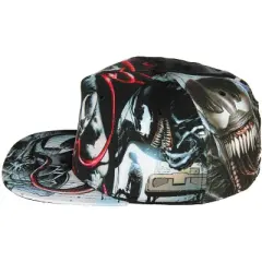 Marvel Comics Venom Sublimated All Over Print Snapback Hat Cap NEW Black