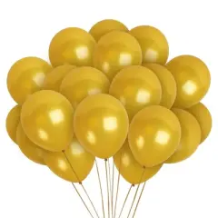 Treasures Gifted Pearlescent Gold Balloons - 12 Inch Latex Balloons - 36 Pack