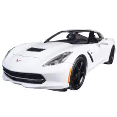 2014 Chevrolet Corvette Stingray C7 White 1/24 Diecast Model Car by Maisto