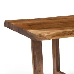 Alaterre Furniture 42" Berkshire Natural Brown Live Edge Coffee Table Solid Wood: Acacia, Non-Toxic Finish, Form Base