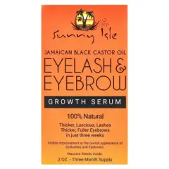 Sunny Isle Jamaican Black Castor Oil, Eyelash & Eyebrow Growth Serum, 2 oz