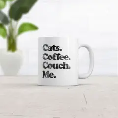 Crazy Dog Cats Coffee Couch Me Mug Funny Kitten Caffeine Lovers Relaxing Novelty Cup-11oz