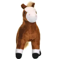 Wild Republic Cuddlekins Standing Brown Horse Stuffed Animal, 12 Inches