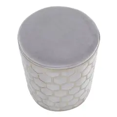 Honeycomb Glam Ottoman - LumiSource