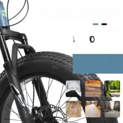 DSVIMOY Bicycles, 20 Inch Mountain Bike for Men and Women, 7 Speed Mountain Bike, Blue, 59.8"*24.4"*35"