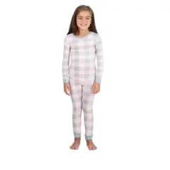 Sleep On It Girls Super Soft 2-Piece Snug Fit Pajama Set - Plaid