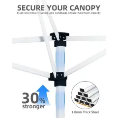 Jojoka 10x10 Pop Up Canopy Tent,Patio Canopy Tent with One Button Push Setup,4 Weight Bags,3 Adjustable Height