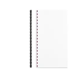 MyOfficeInnovations Plastic Comb Binding Spines 1/4" Diameter 20 Sheets 100 Pack Black 449261