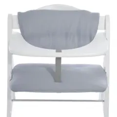 hauck Highchair Pad Deluxe, Removable Washable Padded Seat Cushion Compatible with Wooden Alpha+ and Beta+ Model High Chair, Accessory Only, Grey