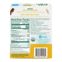 Little Bellies Organic Date Oat and Banana Bars Toddler Snacks - 3oz