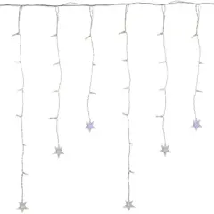 Northlight LED Stars Mini Icicle Christmas Lights - Multi-Color - 29.5' Clear Wire - 400ct