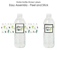 Big Dot of Happiness Prickly Cactus Party - Fiesta Party Water Bottle Sticker Labels - Set of 20