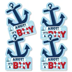 Big Dot of Happiness Ahoy It's a Boy - Anchor Decorations DIY Nautical Baby Shower Essentials - Set of 20