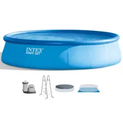 Intex 18'x48" Inflatable Easy Set Above Ground Pool Set and 6-Pack Filter Cartridge