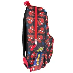 Spiderman Heads All Over Nylon Kids Backpack 16" School Bookbag for and Boys
