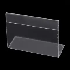 Unique Bargains Desk Shelf Clear Plastic Business Card Holder Display Stand 2pcs