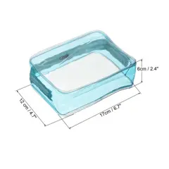 Unique Bargains Clear PVC Travel Toiletry Bag Cosmetic Bag with Zipper for Travel and Home Storage