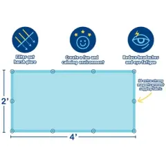 Teacher Created Resources&reg; Light Blue Calming Covers Ceiling Light Filters, 2' x 4', Set of 4