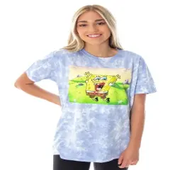 SpongeBob SquarePants Men's Jump For Joy Bleach Wash Dye T-Shirt