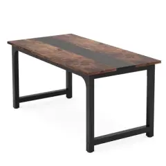 Resenkos Computer Desk, Gaming Desk,Simple Conference Table, Rectangular Meeting Table Computer Desk,Gray