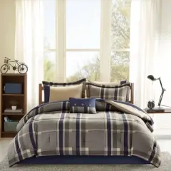 Navy Rick Comforter and Sheet Set
