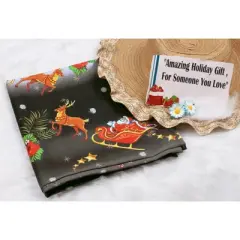 LA LEELA Men's Christmas Tree Bath Trunk Swimsuit Vacation Xmas Party Gifts Sarong Holiday Pareo Beach Wrap One Size Black