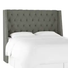 Diamond Tufted Nail Button Wingback Headboard - Skyline Furniture