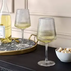 16.9oz Ribbed Stemmed Cassin Wine Glass - Threshold&trade;