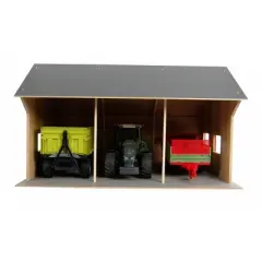 Universal Hobbies 1/16 Farm Machinery 3 Bay Shed with High Roof, 610260