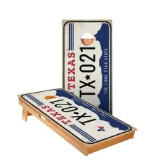 Skips Garage Texas License Plate Cornhole Boards - ACA Star Series