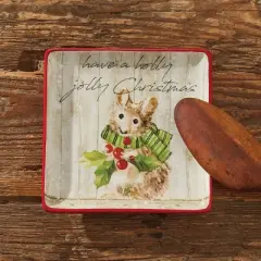 Park Designs Farmhouse Snowman Spoon Rest - Red