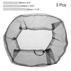 Unique Bargains Washable Dustproof Soft Mesh Electric Fan Dust Covers 3 Pcs