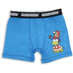 Super Mario Bros Boys Character 3 Pack Athletic Boxer Briefs