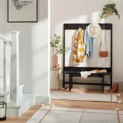 Wood Entryway Bench & Hall Tree - Black - Hearth & Hand&trade; with Magnolia