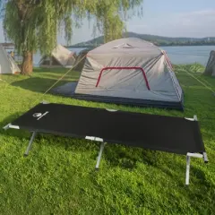 Wakeman Outdoors Folding Camping Cot, Black