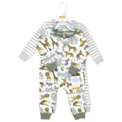 Hudson Baby Cotton Sleep and Play, Rustic Safari