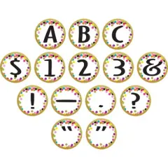 Teacher Created Resources&reg; Confetti Circle Letters, 216 Pieces