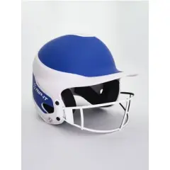 RIP-IT Vision Pro Matte Two Tone Softball Batting Helmet - Royal/White S/M