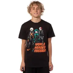 My Hero Academia Heroes Mission Men's MHA Manga Adult Short Sleeve T-Shirt