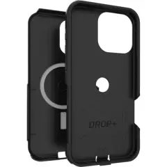 OtterBox Apple iPhone 16 Pro Max Commuter Series Case with MagSafe - Black: Plastic, Solid Pattern