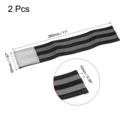 Unique Bargains Reflective Bands for Arm Wrist Ankle Leg Strip Green 2 Pack