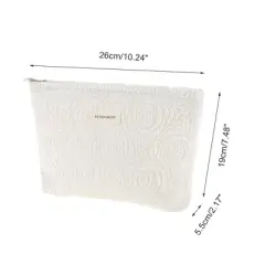 Unique Bargains Portable Embossment Rose Makeup Bag 1 Pc